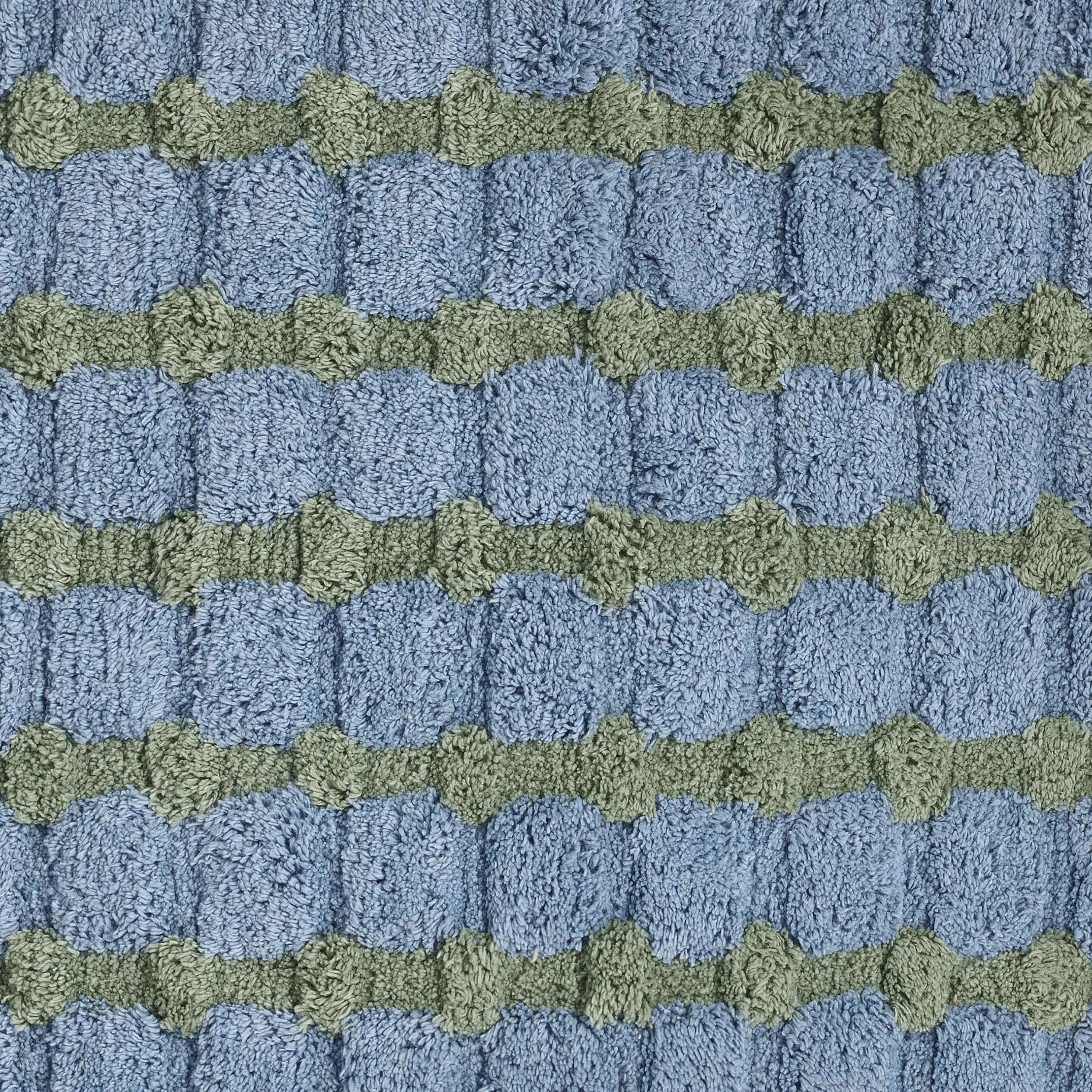 Martex Expression Sculpted Bath Rug, Sky Blue/Sage