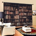 thumbnail image 3 of 2 tama?os de Cortinas Opacas, Cortina de Ventana de poliéster Estantería 3D Cortinas de Sombra Impresas Cortinas para Dormitorio Sala de Estar decoración(170 * 200cm) Suministro Para el Hogar Fugacal NO, 3 of 7