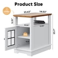 thumbnail image 6 of GALAXHERO Farmhouse End Table with Charging Station Narrow Side Table for Living Room Night Stand with Storage, Nightstand with USB Ports and Outlets for Bedroom White, 6 of 6