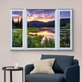 thumbnail image 2 of wall26 Canvas Print Wall Art Window View Colorado Sunset Mountain Range Forest Wilderness Nature Photography Realism Scenic Landscape Colorful Multicolor for Living Room, Bedroom, Office - 32"x4, 2 of 5