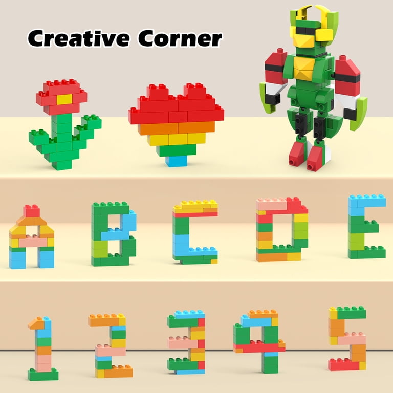 209-Piece Building Blocks Set for Kids Ages 3-8 | 8-Color Toddler ...