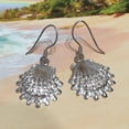 thumbnail image 5 of Gorgeous Hawaiian Large Seashell Earring, Sterling Silver Sea Shell Dangle Earring, E4143A Valentine Birthday Mom Gift, Beach Jewelry, 5 of 8