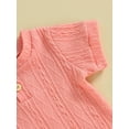 thumbnail image 6 of Bagilaanoe Newborn Baby Girl Boy Rompers Short Sleeve Bodysuits 3M 6M 9M 12M 18M Infant Casual One Piece Short Jumpsuit, 6 of 8