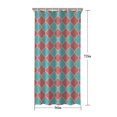 thumbnail image 5 of Red Teal Checkerboard Checkered Pattern Shower Curtain 36"x72" ,Bathroom Decorative Shower Curtains Set with 12 Hooks,Modern Waterproof Washable Shower Curtain, 5 of 6