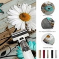 thumbnail image 5 of Round Rugs 6Ft, Brown Grey Daisy Farmhouse Round Area Rug Washable Indoor Throw Carpet, Country Vintage Floral Soft Non Slip Circle Rug for Office Cabinet Home Decor Aesthetic, 5 of 8