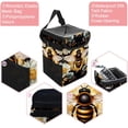 thumbnail image 2 of Honeybee Foldable Car Trash Can with Lid, Leak-proof and Hanging Storage Bag - Car Trash Bin for Convenient Use, 2 of 6