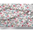thumbnail image 2 of Soimoi Polyester Crepe Fabric Leaves & Laceleaf Floral Print Sewing Fabric Yard 52 Inch Wide, 2 of 3