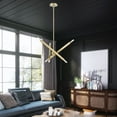 thumbnail image 6 of 46984-01 Livex Lighting Moco - 6 Light Chandelier in Modern Style - 18 Inches wide by 19.75 Inches high-Antique Brass Finish    -Traditional, 6 of 10