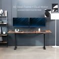 thumbnail image 5 of VIVO Electric Dual Motor 71” x 30” Standing Desk, Vintage Brown Top, Black Frame, 5 of 8