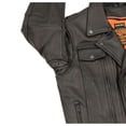 thumbnail image 6 of Milwaukee Leather MLM1520 Men's Pistol Pete Vented Black Leather Cruiser Jacket 2X-Large, 6 of 9