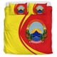 thumbnail image 3 of Macedonia del Norte Bandera Escudo de Armas Juego de Cama Círculo Rlt7, 3 of 5
