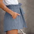 thumbnail image 4 of IROINNID Women's Solid Drawstring Streetwear Elastic Jogger Shorts, 4 of 8