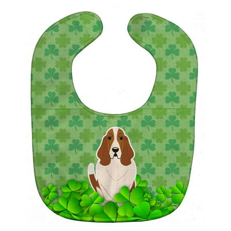 

Basset Hound Shamrocks Baby Bib