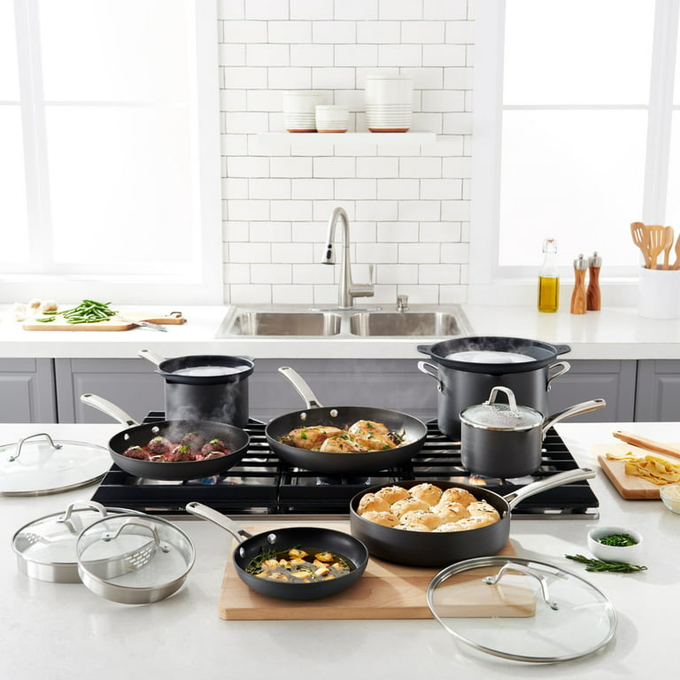 Calphalon Classic Hard-Anodized Nonstick Cookware, 10-Piece Pots and Pans  Set with No-Boil-Over Inserts