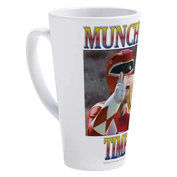 CafePress - Power Rangers Munchin Time - 17 Oz White Ceramic Latte Mug