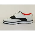 thumbnail image 4 of Men's Shoes The Priority L TAYNO Leather Wingtip Dressy Sneaker White/Black, 4 of 7