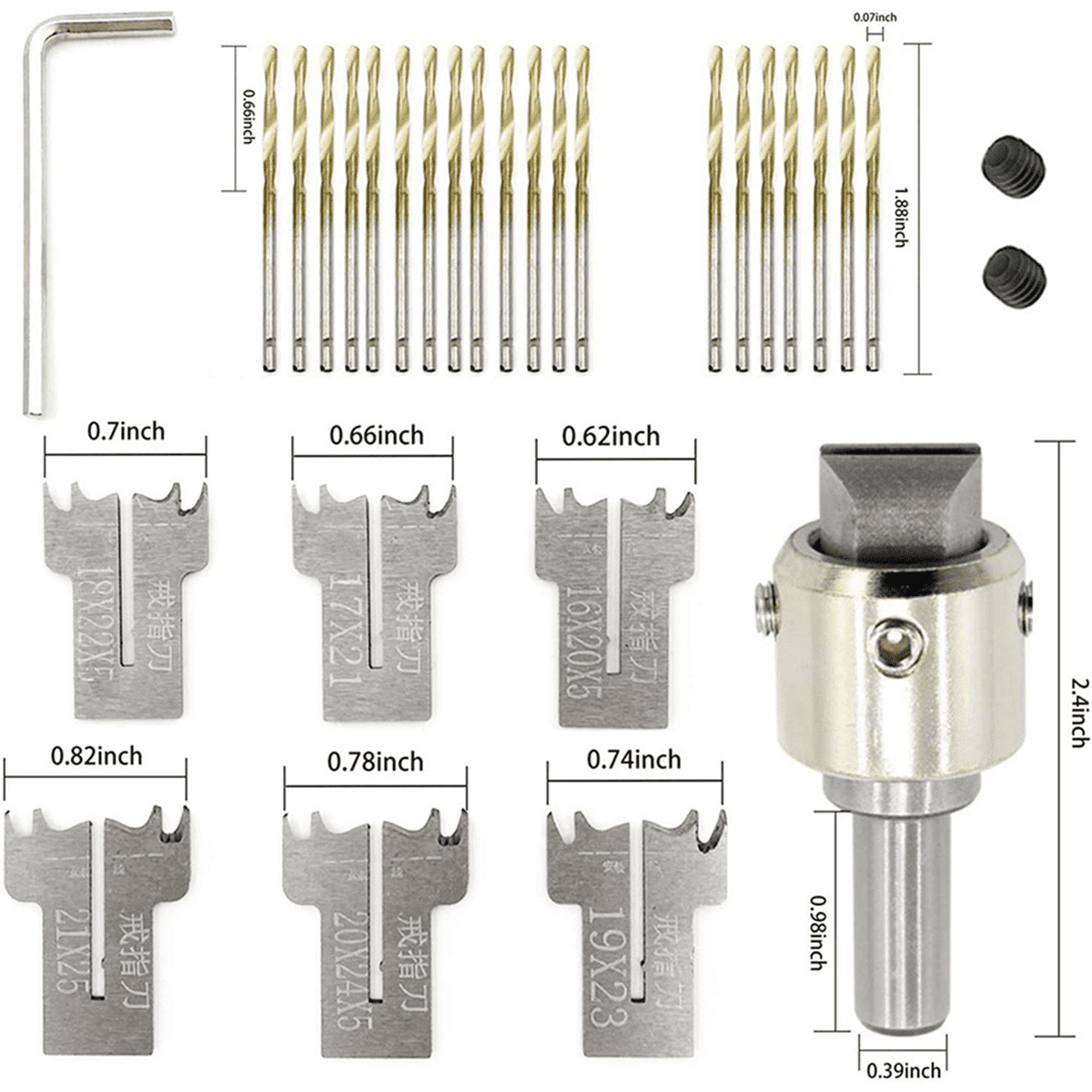 150 PCS Ring Drill Bit Set, 16-21 mm Blades Wood Ring Drill Bit Wooden Ring Maker Steel Wood Bead Drill Bit