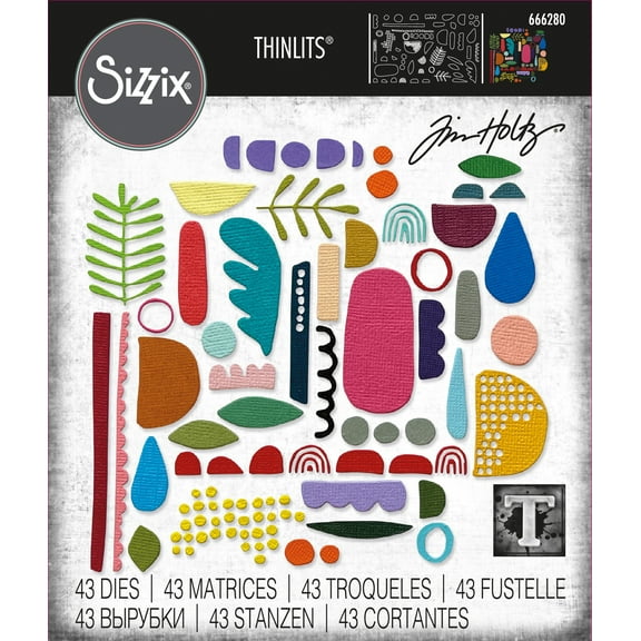Sizzix Thinlits Dies By Tim Holtz 43/Pkg-Abstract Elements