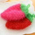 thumbnail image 4 of Zmeidao Strawberry Dish Scrubber Non Scratch Cleaning Sponge, Household Cleaning Pad Scrubber Sponge Dish Cloths for Washing Dishes for Cookware, Tubs, Sinks, 4 of 5