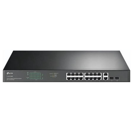 UPC: 0845973040543 | TP-Link TL-SG1218MP | 16 Port Gigabit PoE Switch | 16 PoE+ Ports @250W  w/ 2 Uplink Gigabit Ports + 2 Combo SFP Slots | Plug & Play | Sturdy Metal | Rack-mountable