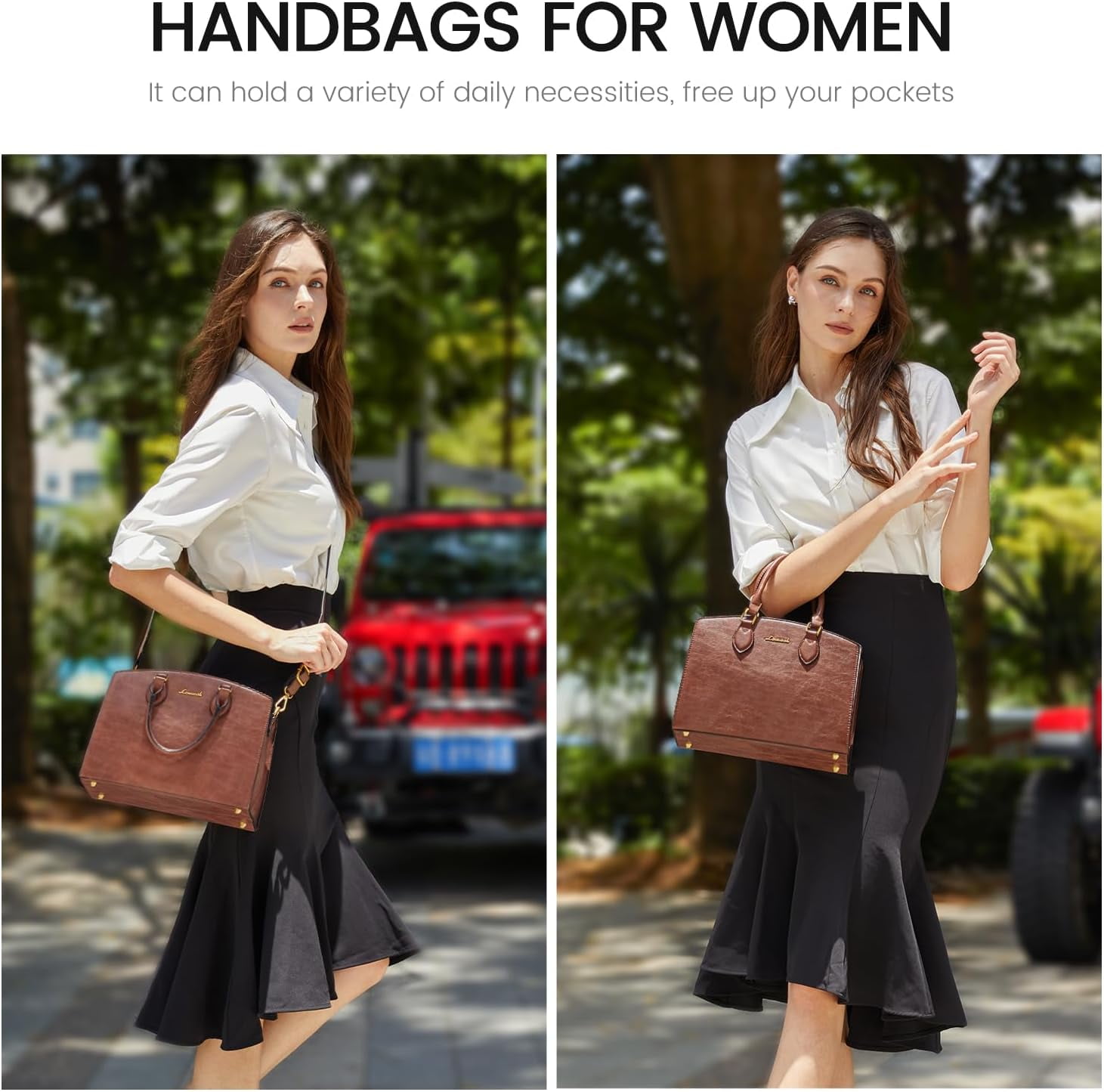 LOVEVOOK Purses and Handbags for Women, Vintage Tote Shoulder Bag Trendy, PU Leather Satchel Bag, Medium Ladies Hand Bag