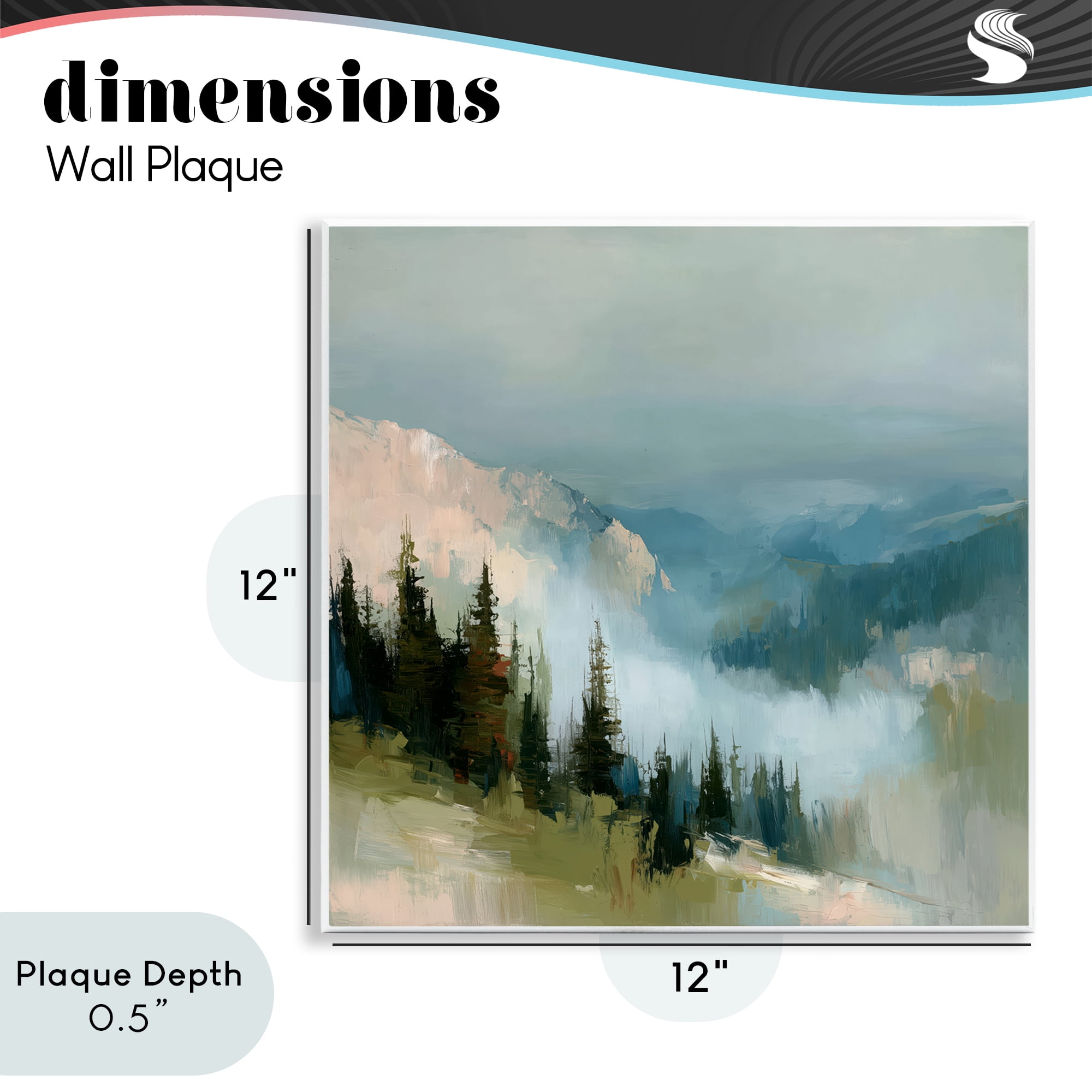 Stupell Industries Mountain Forest Impression Wall Plaque Art, design by Kim Curinga