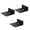 Black, variant on Set of 3 Acrylic Wall Mounted Shelves for Speakers Monitors Plant Floating Shelf Storage Rack for Home Decoration