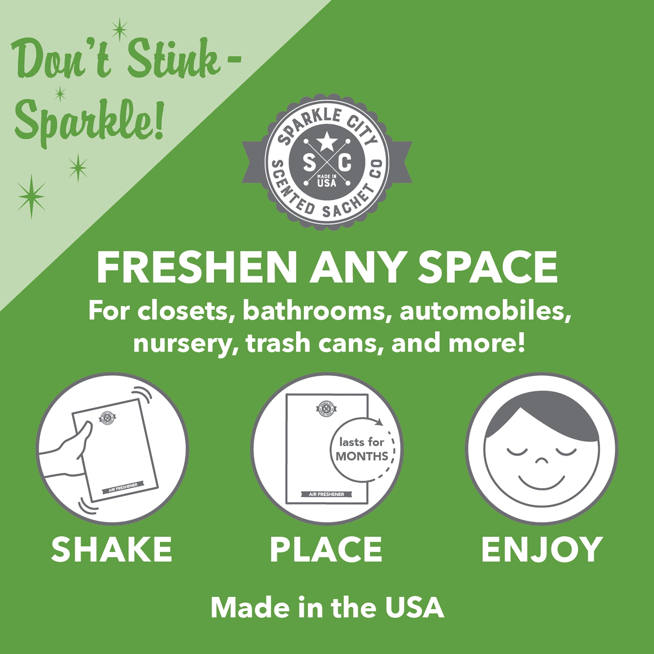 Sparkle City Scented Sachet 2 Pack, Pause & Reset
