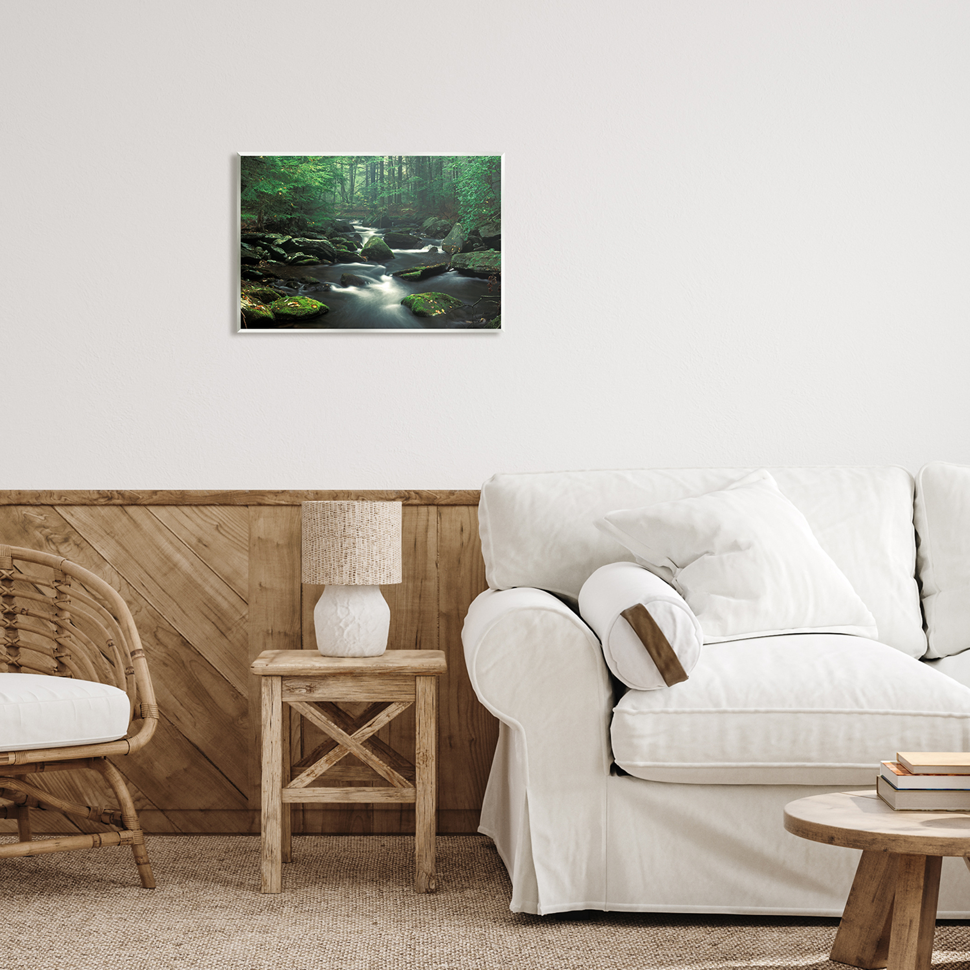 Stupell Industries Woodland Creek Landscape Nature Photography Unframed Art Print Wall Art, 19 x 13