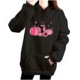 thumbnail image 1 of Sudadera holgada con hombros caídos y estampado de calabaza de Halloween para mujer, además de terciopelo, sudadera de talla grande, blusa Fridja fksj3815, 1 of 3