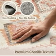 thumbnail image 6 of ODIKA Beige Vintage Borders Distressed Southwestern Geometric Neutral for Entryway, Kitchen, Mudroom, Stain Resistant Flatwoven, 6 of 7