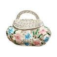 thumbnail image 5 of EHJRE Enamel Hinged Trinket Box Handbag Shape Ornament Retro Design Art Craft Handmade Keepsake Case Holder for Pink, 5 of 9