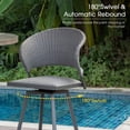 thumbnail image 5 of Vicllax Outdoor Swivel Bar Stools Patio Chair Set of 6 Rattan Modern for Garden Pool Lawn (Gray), 5 of 12