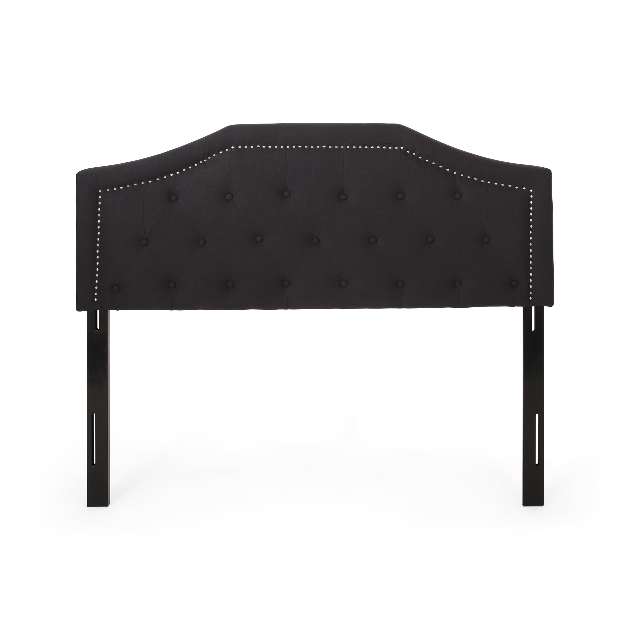 Renee Contemporary Upholstered Queen/Full Headboard, Black