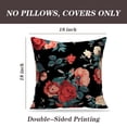 thumbnail image 2 of LALILO Throw Pillow Covers Flowers Roses Floral Vintage With Beautiful Cushion Cover 18" x 18", 2 Pack, 2 of 6