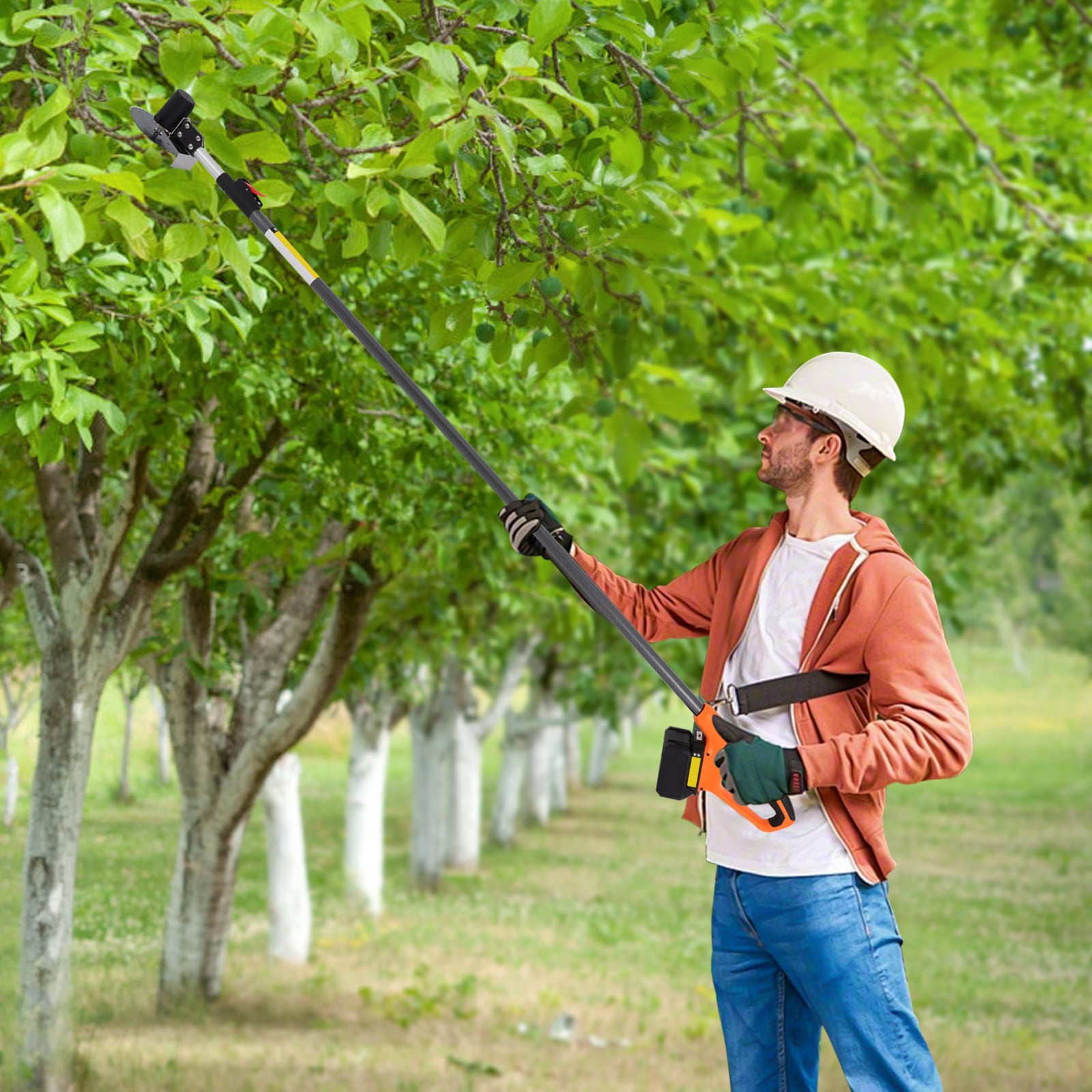 1 PCS Electric Pole Saw for Tree Trimming, Electric Hedge Trimmer, Lithium Battery Powered Pole Hedge Trimmer