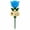 Blue, variant on Resin Tulip Bee Waterer Garden Stake, Shallow Flower Cup with Bee Plaque for Planters, Flower Beds, Lawn and Patio, Red