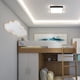thumbnail image 5 of Espejo de pared adhesivo para colgar con dibujos animados de madera en ángulo, decorativo en 3D 2, 5 of 9