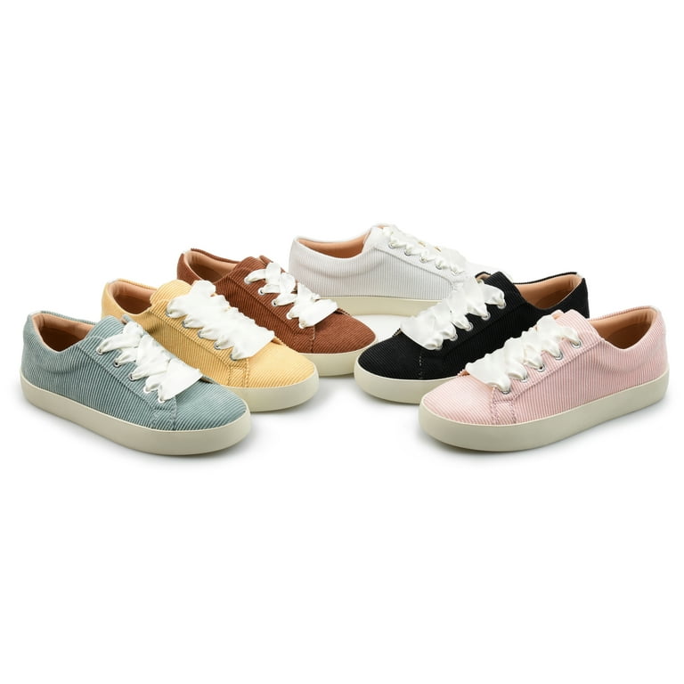 Brinley Co. Womens Comfort Foam Corduroy Sneaker Walmart
