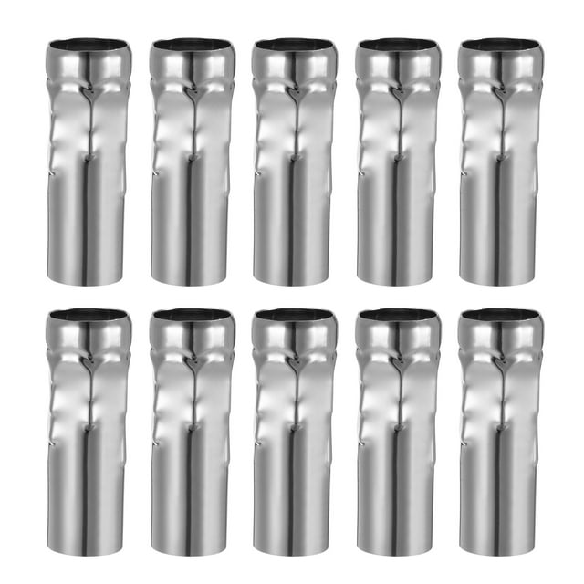 Unique Bargains 3 Inch Tall E14 Iron Candle Shape Socket Covers for Chandelier Silver 10 Count