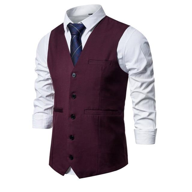 Camiseta sin mangas con cuello en V para hombre, moda de color liso, sin mangas, cuello en V, botones, bolsillo ajustado, traje de ocio, camiseta de poliéster para hombre