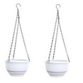 thumbnail image 4 of 2 Count White Hanging Planter Pot Green Plants, 4 of 8