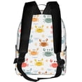 thumbnail image 3 of Lsque Colorful Crabs Pattern Backpack – School Travel Canvas Daypack with Ergonomic Padded Straps, Multiple Compartments & Leather Handle, 3 of 5