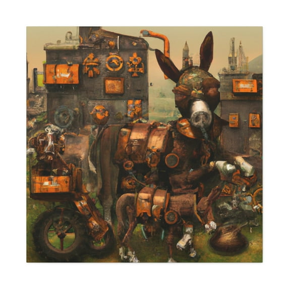 Donkey Steampunk Fantasy - Canvas