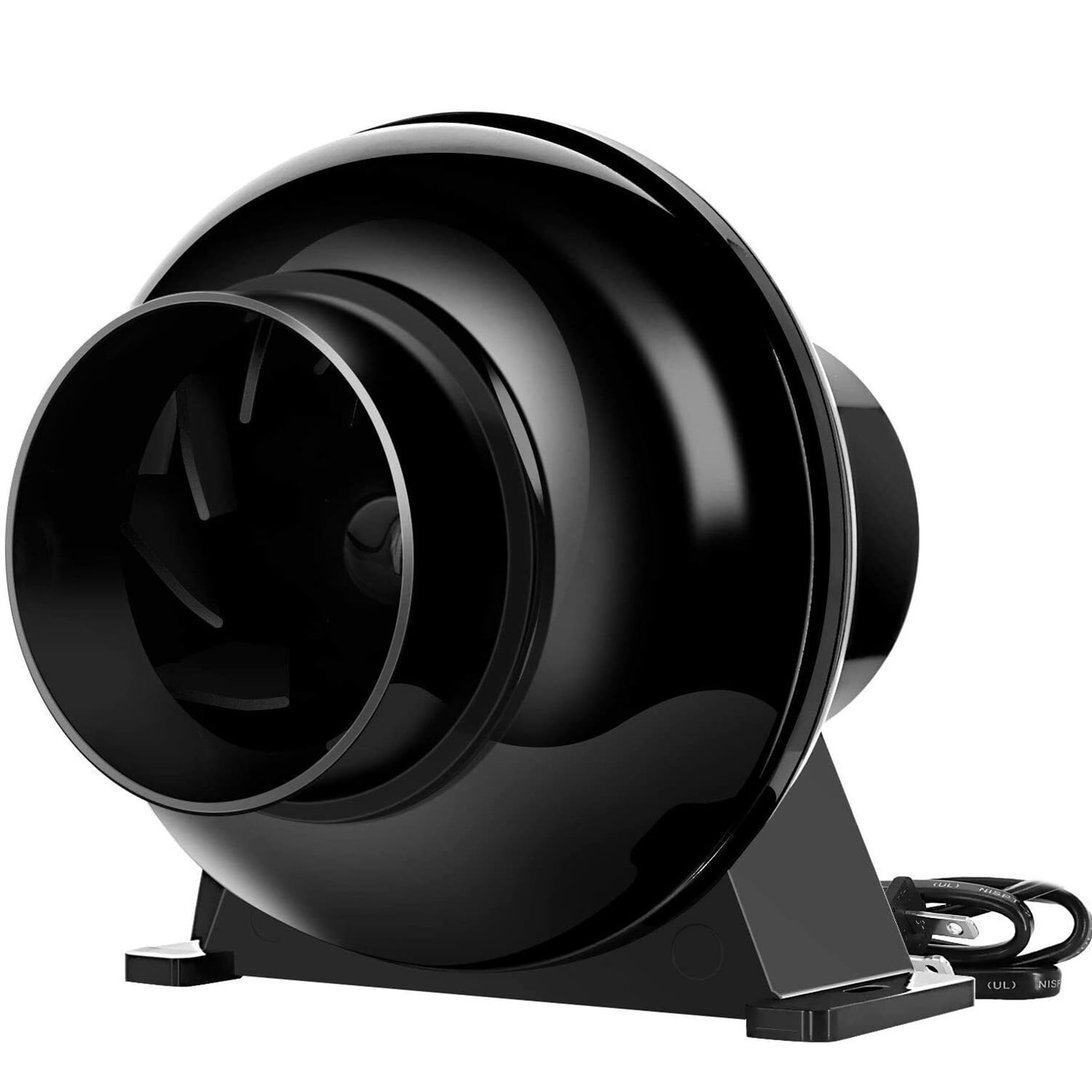 ZPL 4 Inch 195 CFM Inline Duct Ventilation Fan Air Circulation Vent