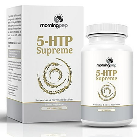 5-HTP SUPREME 60 Vegetarian Caps, Is A Custom Formulated Natural Relaxation Sleep Aid Support Supplement