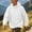 White, variant on Mens Hiking Jacket Loose Short Hooded Half Zip Outer Coat, Big Front Cargo Pocket Adjustable Hem for Coastal Strolls Festival Trips Beige XXXXL