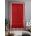 thumbnail image 2 of Sheer Curtains 108 Inches Long, Dark Red Greek Key Semi Sheer Curtains Light Filtering Window Treatment, Geometric Greece Ancient Farmhouse Geo Privacy Voile Drapes for Living Room 52x108 Inch, 2 of 7