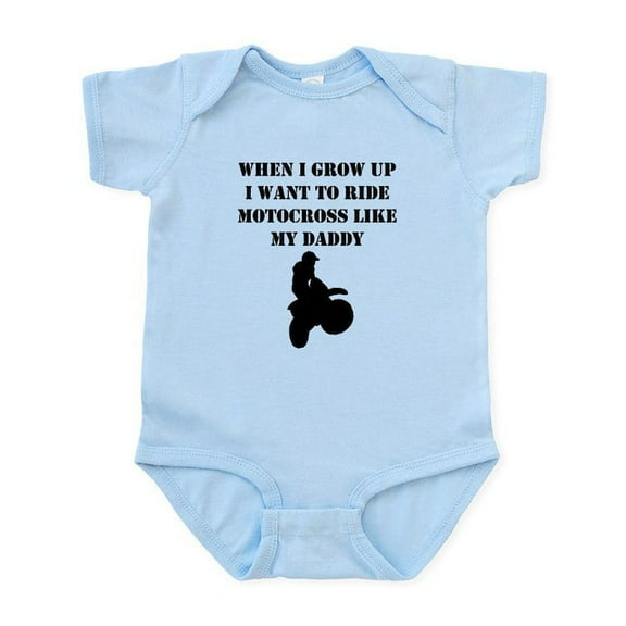 CafePress - Ride Motocross Like My Daddy Body Suit - Baby Light Bodysuit, Size Newborn - 24 Months