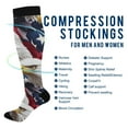 thumbnail image 2 of FORMRS Womens Knee High Socks Casual Long Thick Travel Daily Wear, 2 Pairs, American Eagle Pattern, 2 of 6